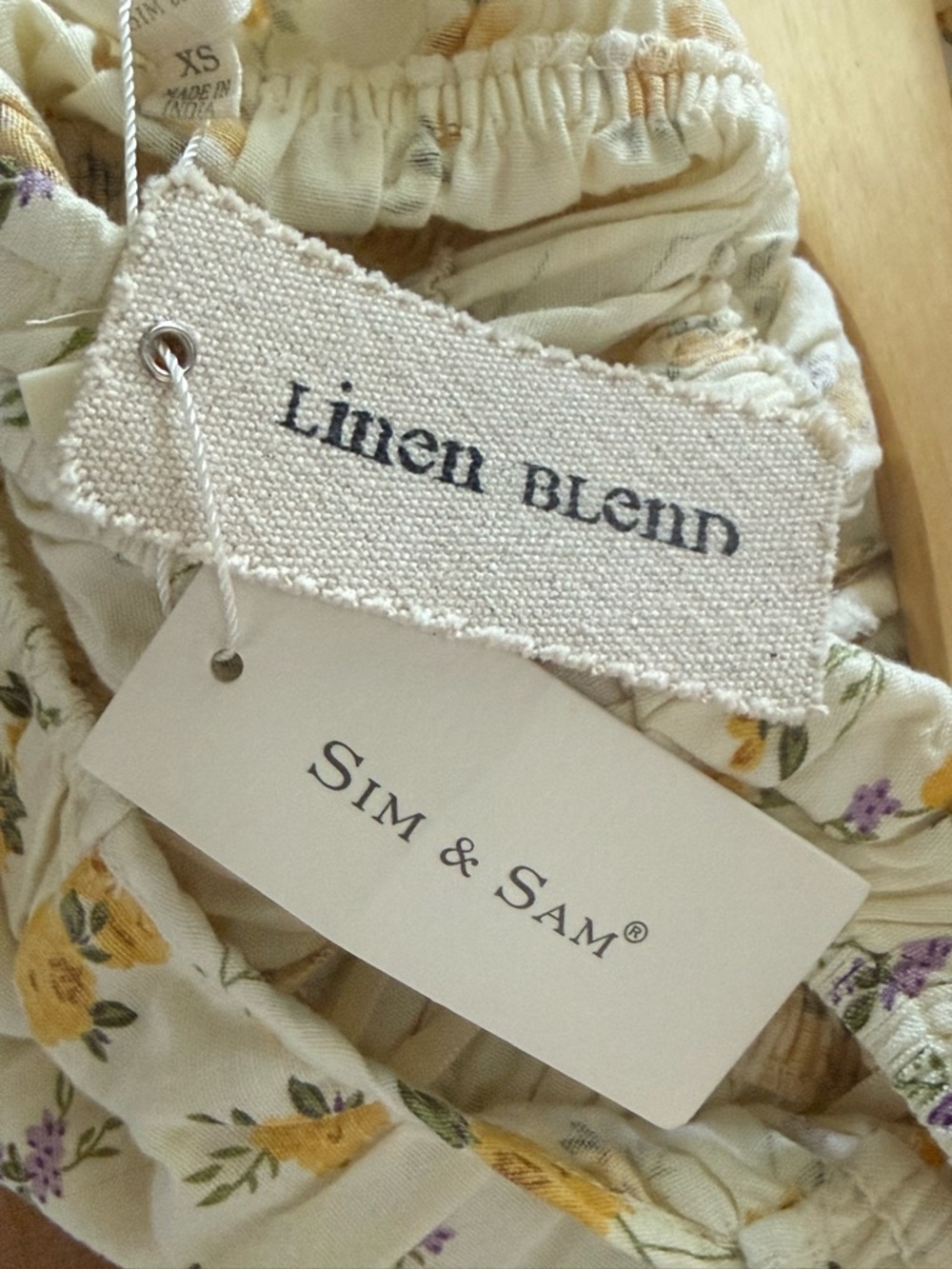 NWT Yellow Floral Sundress with Ruffle Hem by Sim & Sam! XS! NEW! - Picture 8 of 10